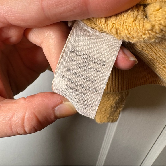 Free People Boho Popcorn Textured Oversized Zip Up Jacket In Mustard Size Medium - Picture 9 of 10